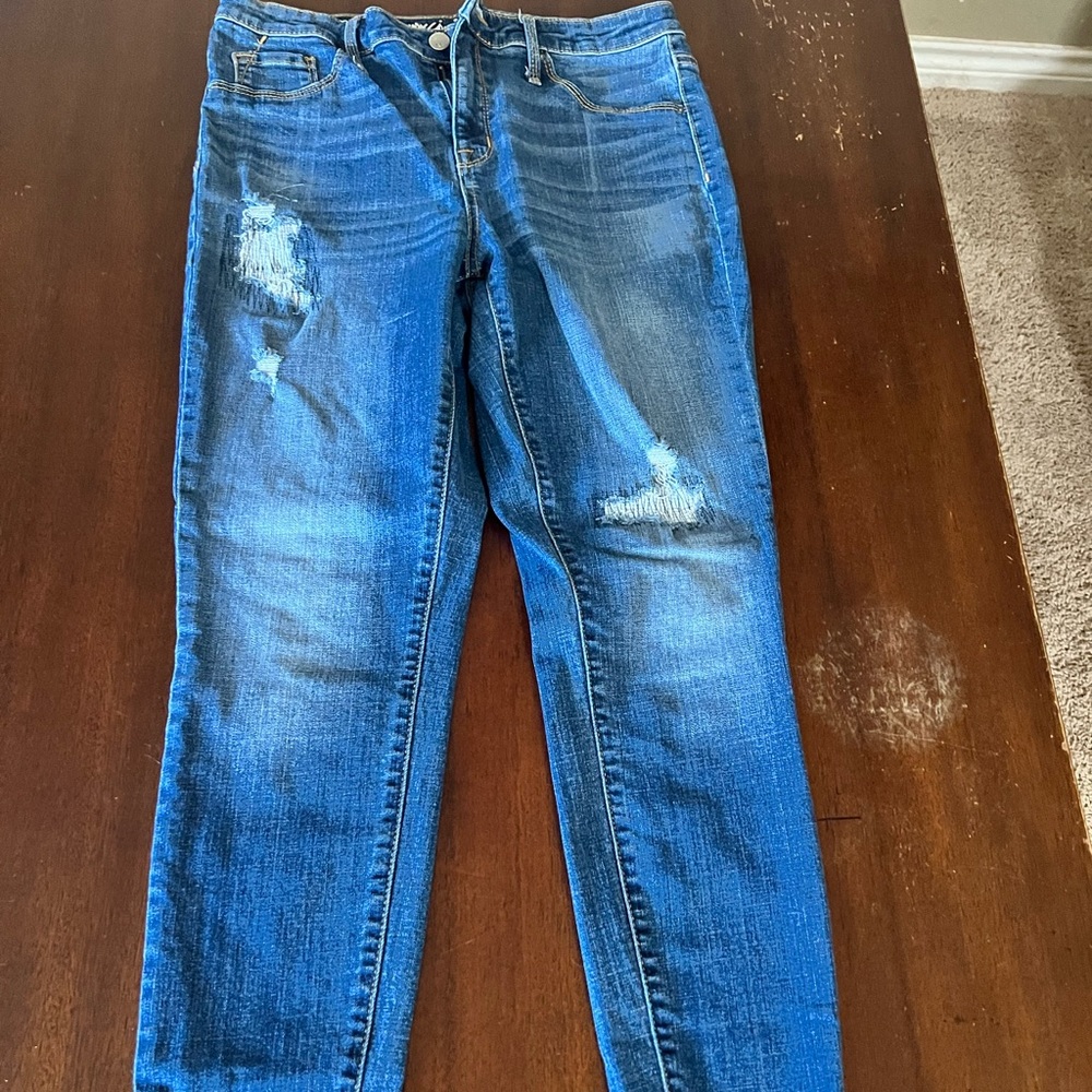 Distressed jeans